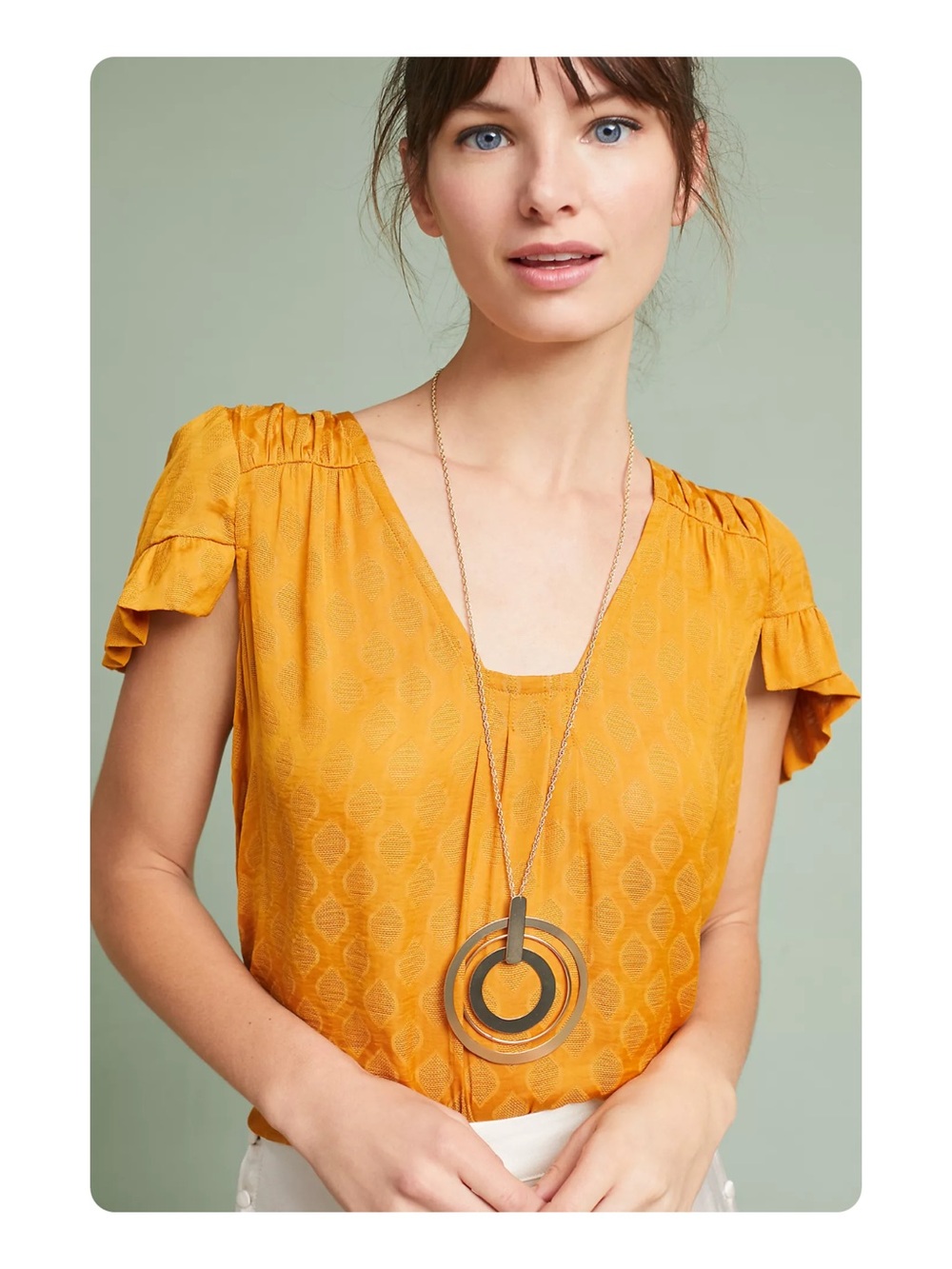 ★ Maeve (Anthropologie) Hailey Flutter-Sleeve Seasonal Staple Sold Out Top XS ★